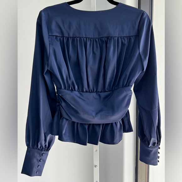 Jason Wu Satin Blouse - Navy - Sizes Small and XS - Picture 8 of 12